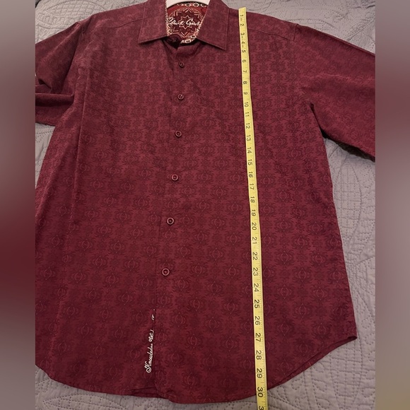 Red Robert Graham Casual Button Down Shirt Classic Fit - Picture 7 of 8